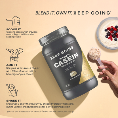 Keep Going Ultimate 100% Micellar Casein Vanilla Pudding