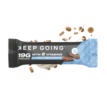 Keep Going Protein & Vitamin Bar Cookies & Cream Crunch