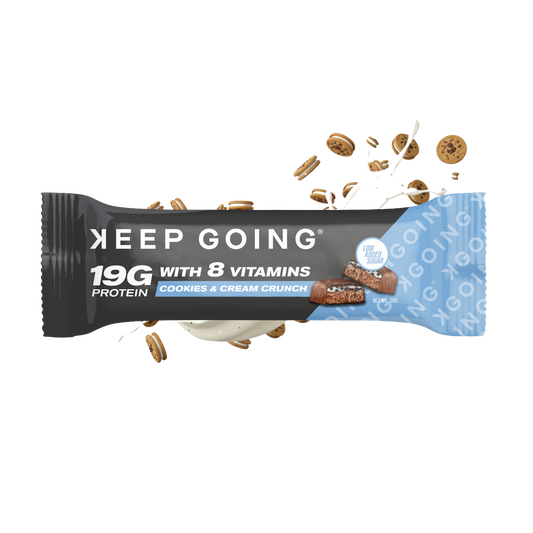 Keep Going Protein & Vitamin Bar Cookies & Cream Crunch