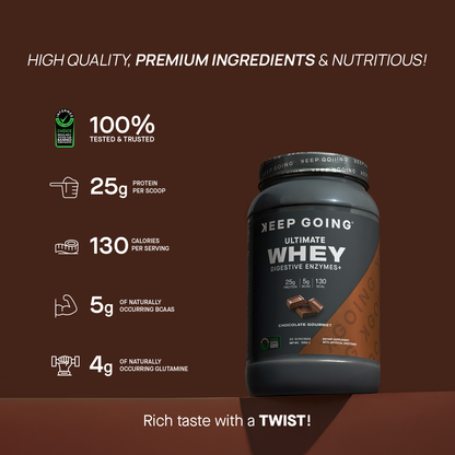 Keep Going Ultimate Whey Digestive Enzymes+ Chocolate Gourmet