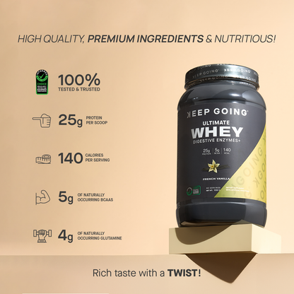 Keep Going Ultimate Whey Digestive Enzymes+ French Vanilla