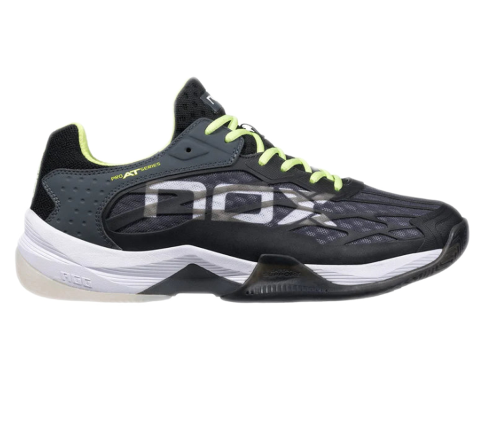 Nox AT10 LUX Padel Shoes Black/Sharp Green/Grey